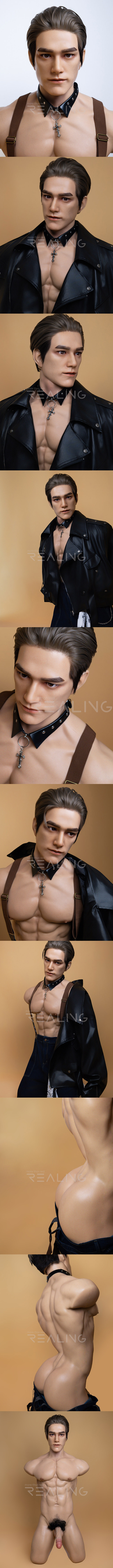 REALING 180cm半身輕量版 凱澤 男性擬真娃娃 全矽膠材質 睿靈 half silicone male sex doll