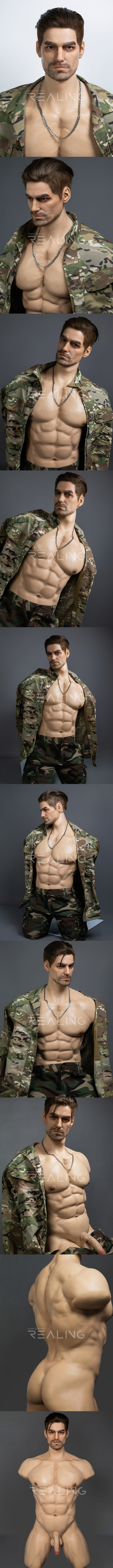 REALING 183cm半身輕量版 肯特 男性擬真娃娃 全矽膠材質 睿靈 half silicone male sex doll