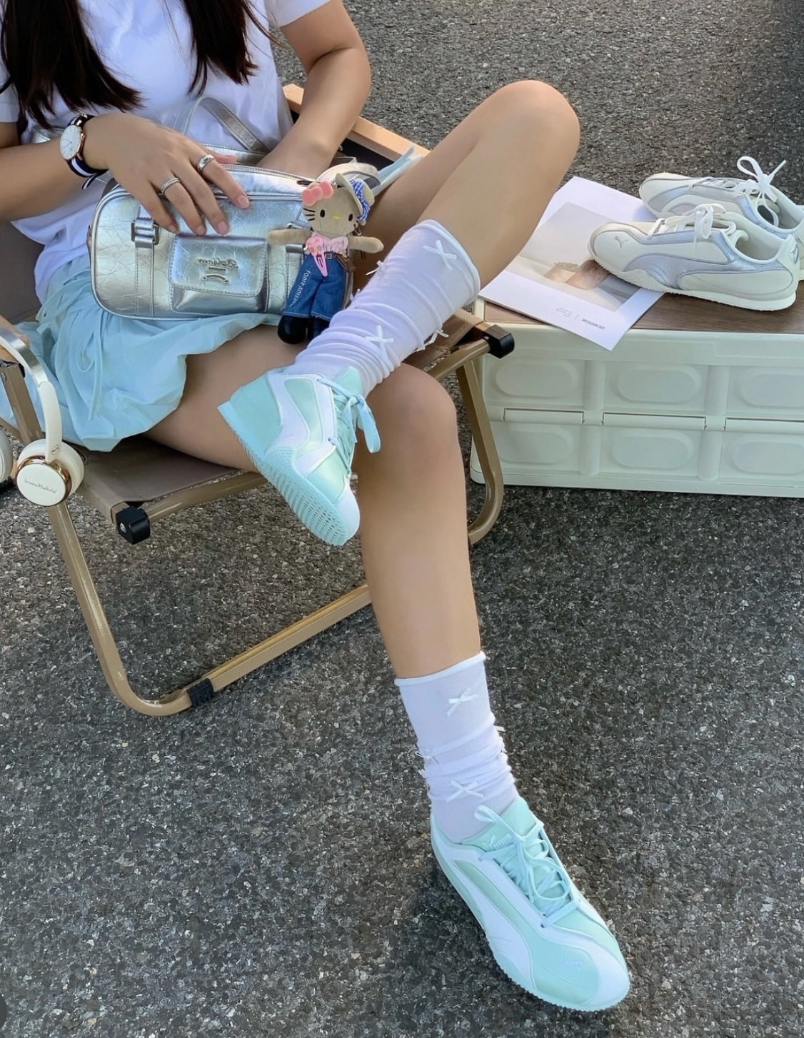 PUMA Bella V2 德訓鞋 珠光綠 男女同款 小白鞋 穿搭推薦July25