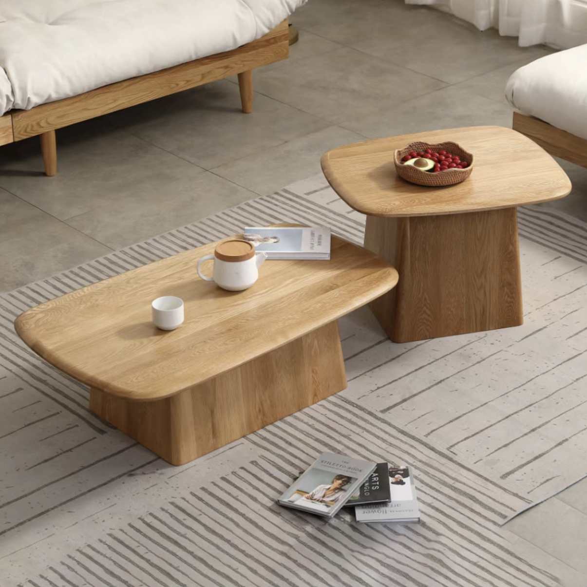 〖特惠款〗希莫實木大小茶几 FP-0195