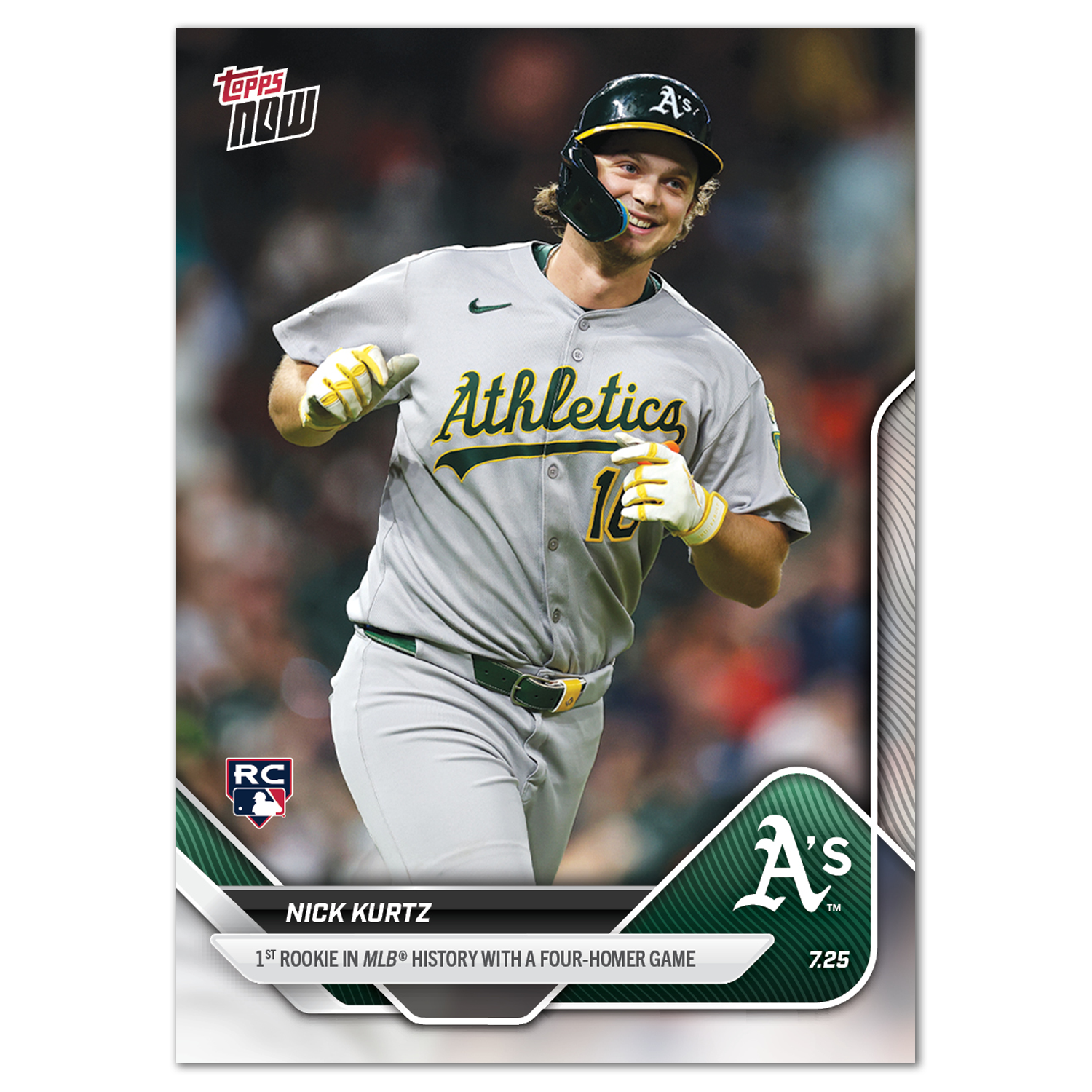 TOPPS NOW 球員卡 Nick Kurtz 新人卡RC 六打六中 - 2025 MLB Topps NOW® - Card 464