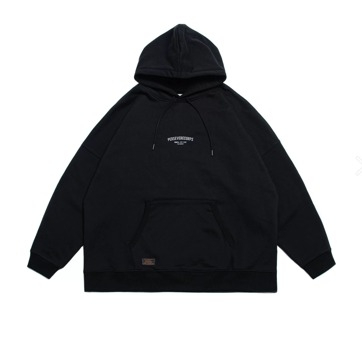 PERSEVERE IRSA. CLASSIC WASHED HOODIE - BLACK SIZE S