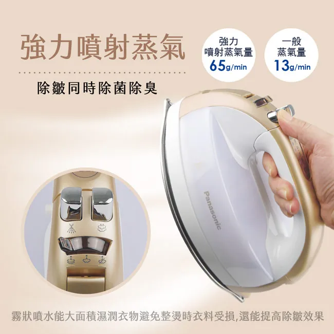 樂聲 Panasonic  NI-WL75‧不鏽鋼底板無線蒸氣熨斗‧2200W‧香港行貨,原廠1年保養‧
