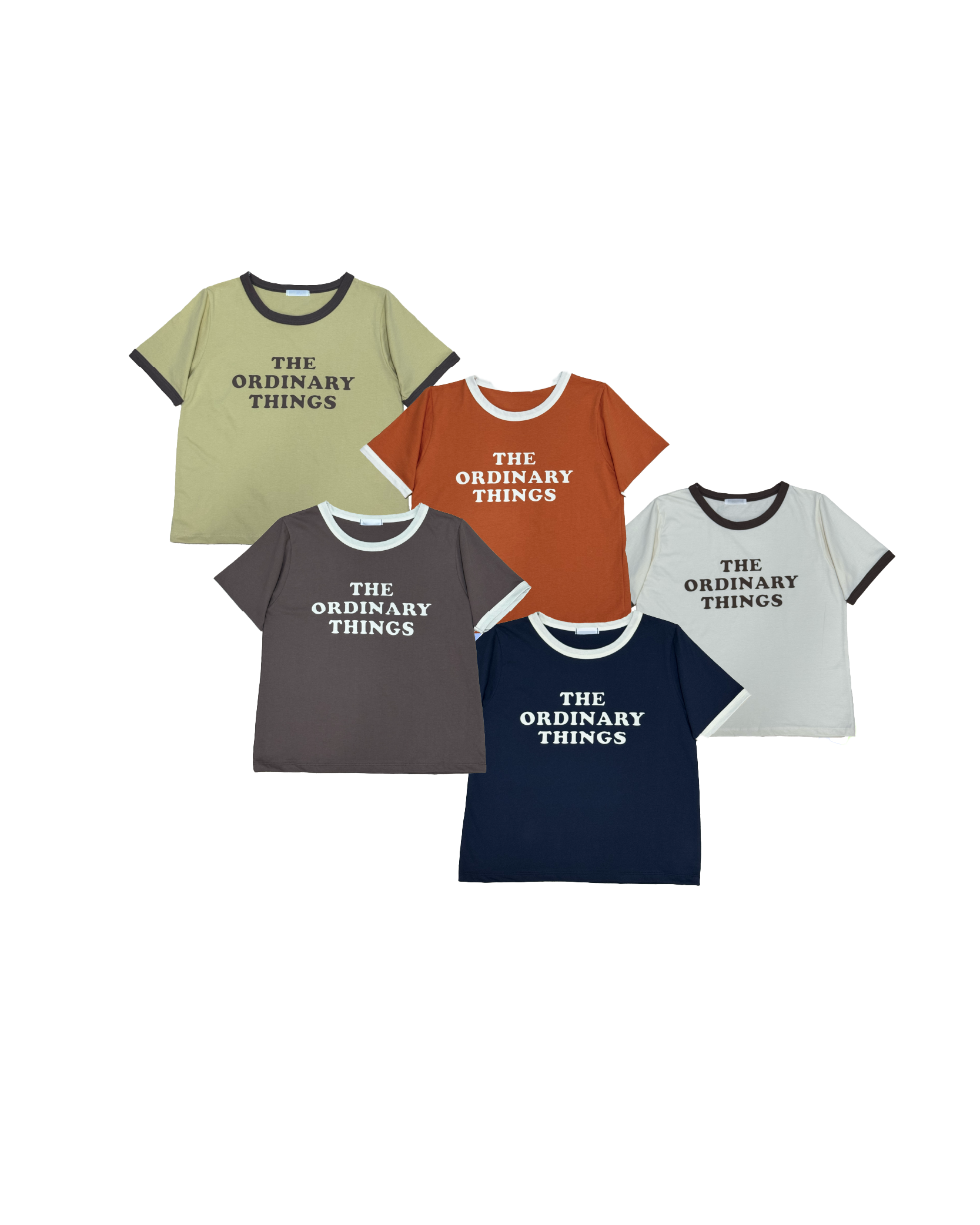 The Ordinary Things 拼色領tee