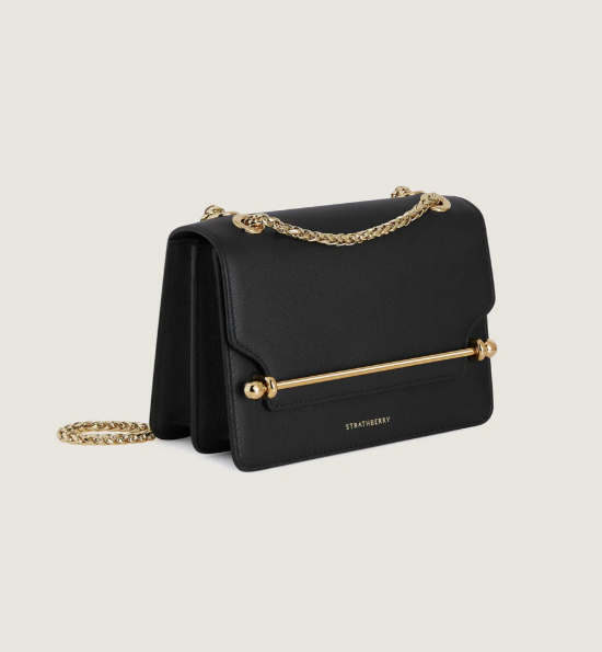 1SA0730-008 STRATHBERRY East/West Mini Leather Black #20174-100-550-100 (B-EU-E)