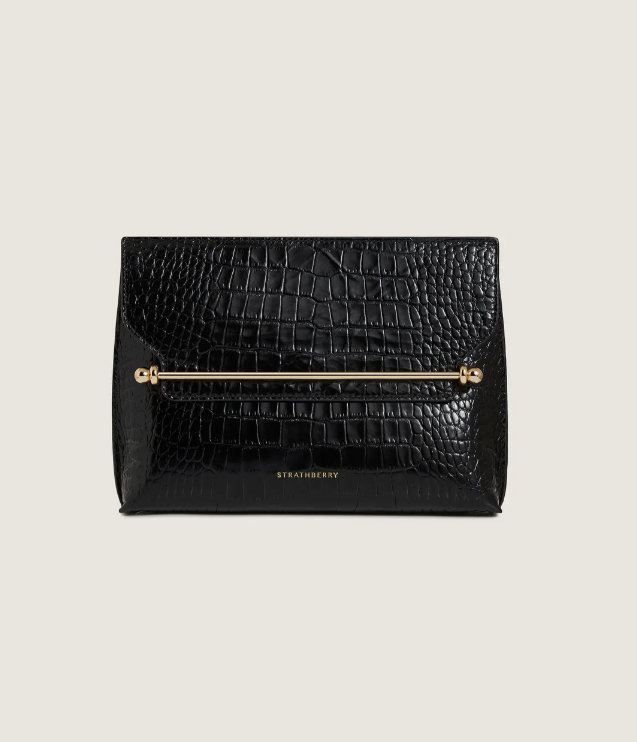 1SA0730-013 STRATHBERRY Stylist Embossed Croc Black #20204-170-201-100 (B-EU-E)
