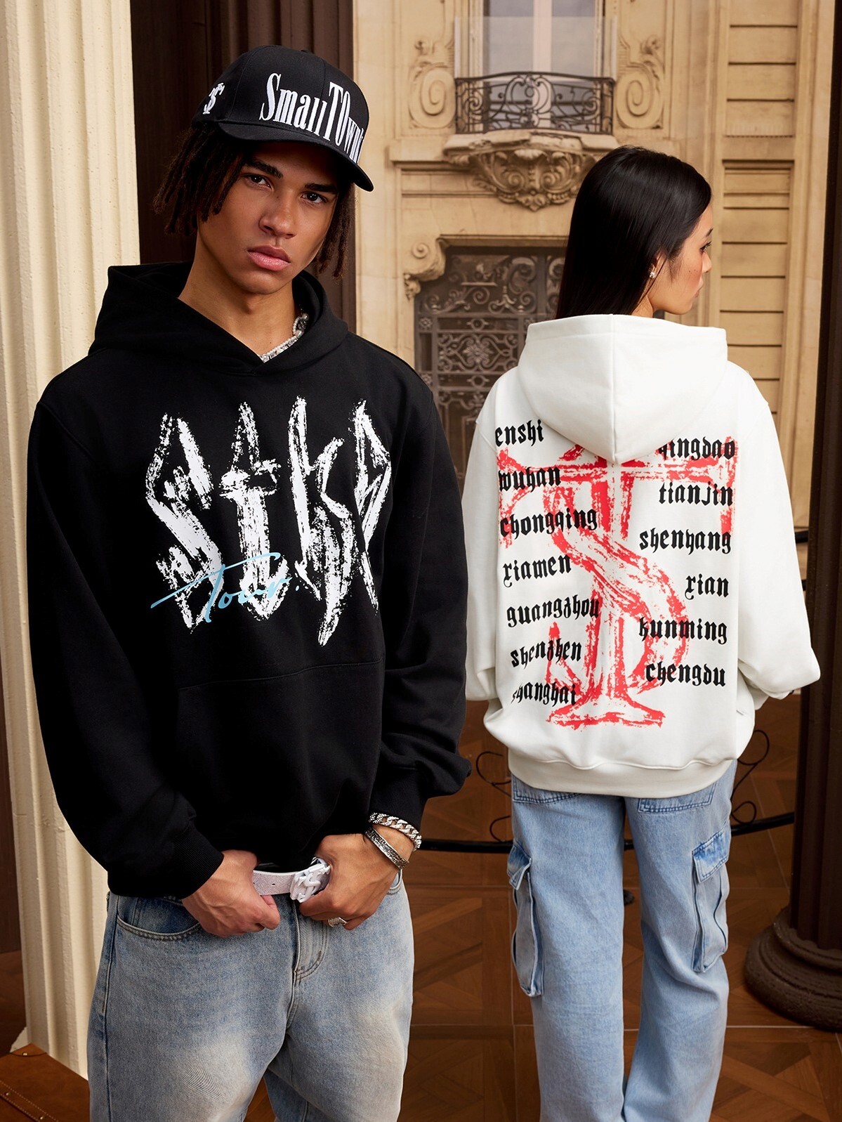 STK SmallTownKid STKD 巡演手繪刷漆 大Logo 帽T