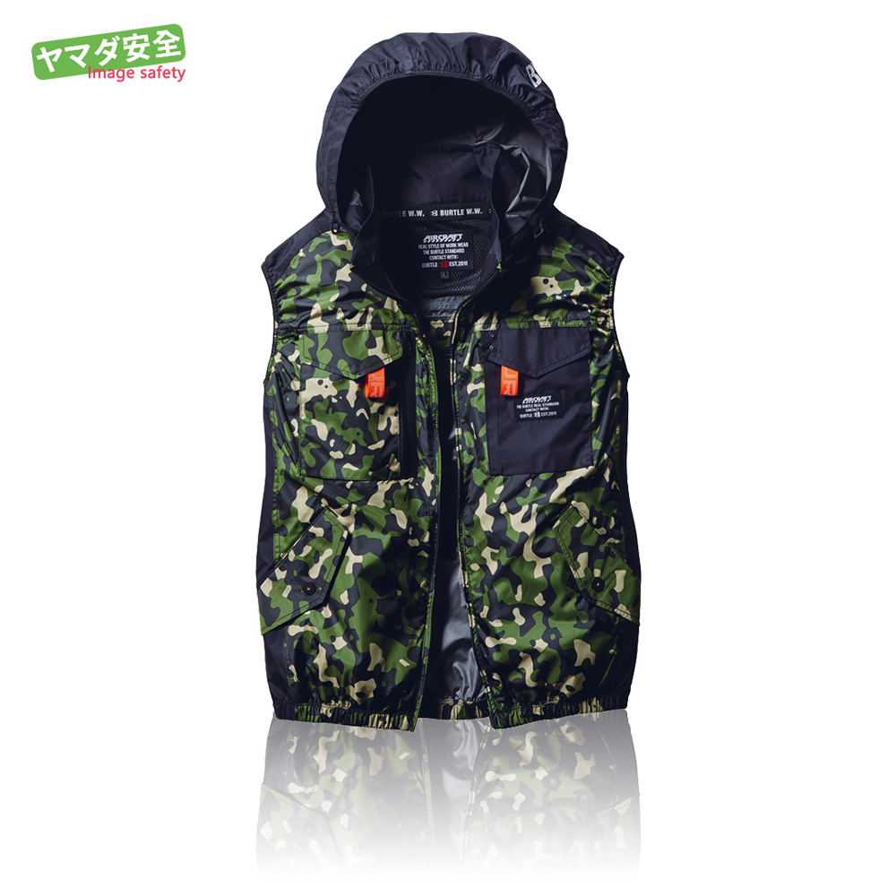 BURTLE含帽無袖背心 AC1154-67 迷彩