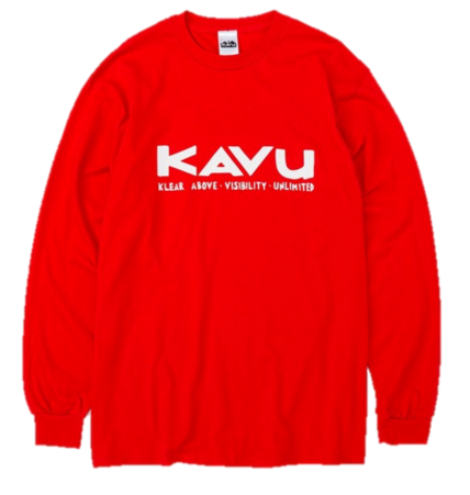 KAVU 日版 Simple Logo LS Tee #19823030 ( 034 Red )
