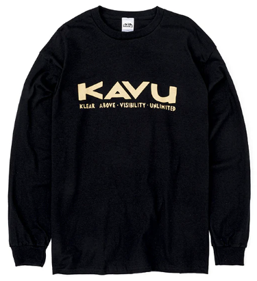 KAVU 日版 Simple Logo LS Tee #19823030 ( 001 Black )