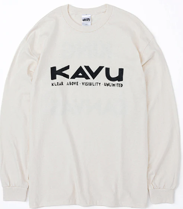KAVU 日版 Simple Logo LS Tee #19823030 ( 017 Natural )