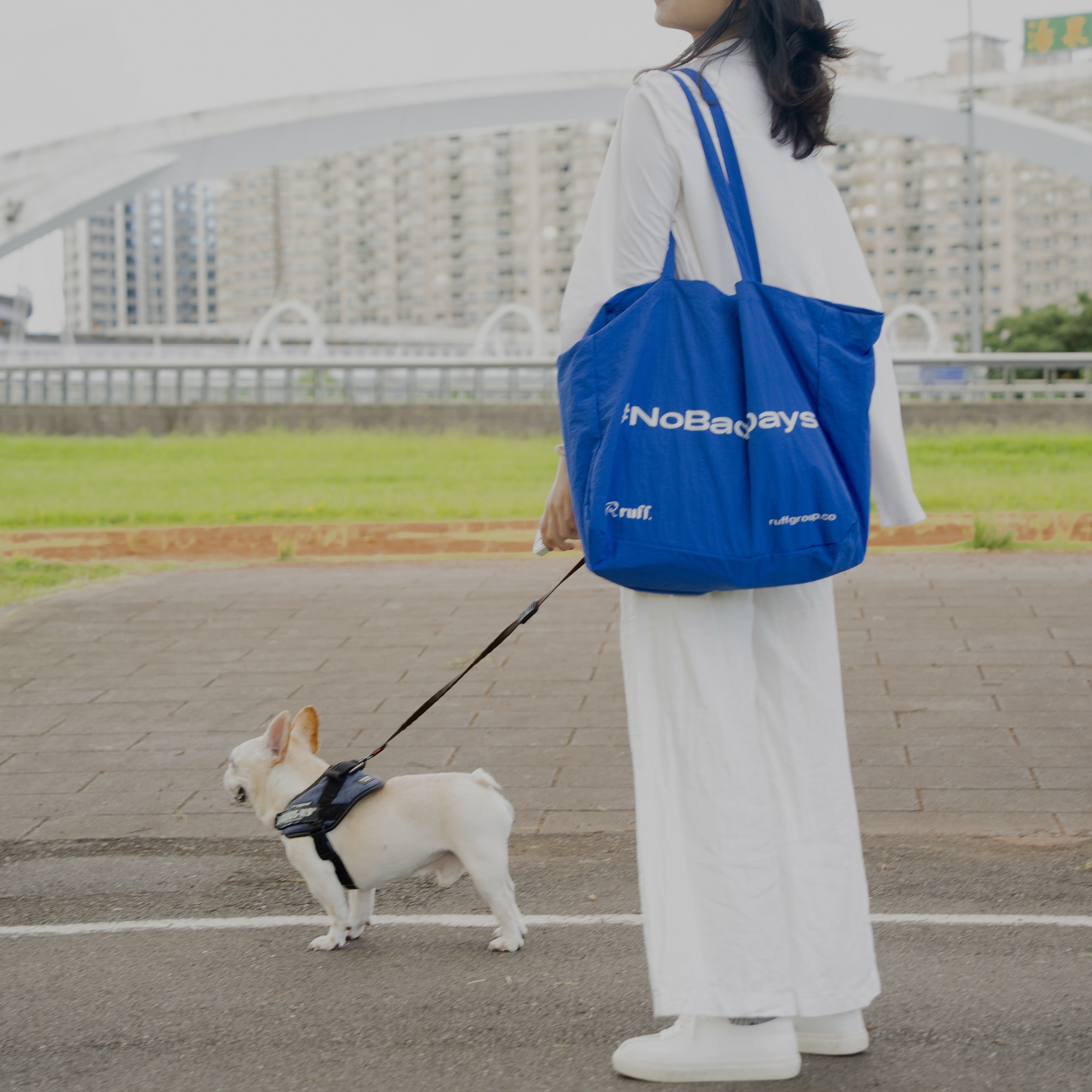 ruff. Blue Tote Bag