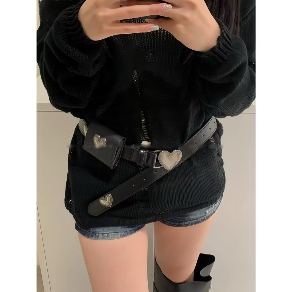 (GOAL) 愛心 附小包包 皮帶女生 Y2K