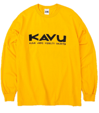 KAVU 日版 Simple Logo LS Tee #19823030 ( 046 Gold )