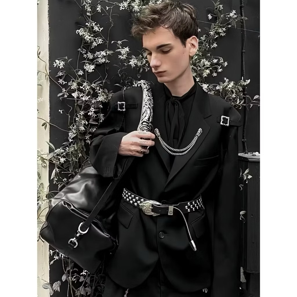 (GOAL) 老鷹 龐克 鉚釘 個性 Y2K 皮帶