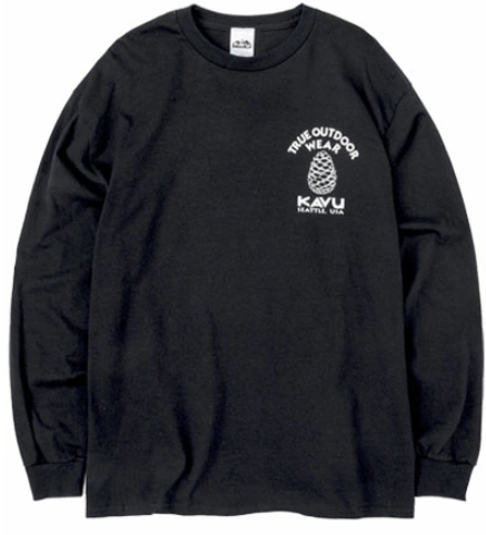 KAVU 日版 Japan Pinecone LS Tee #19823032 ( 001 Black )