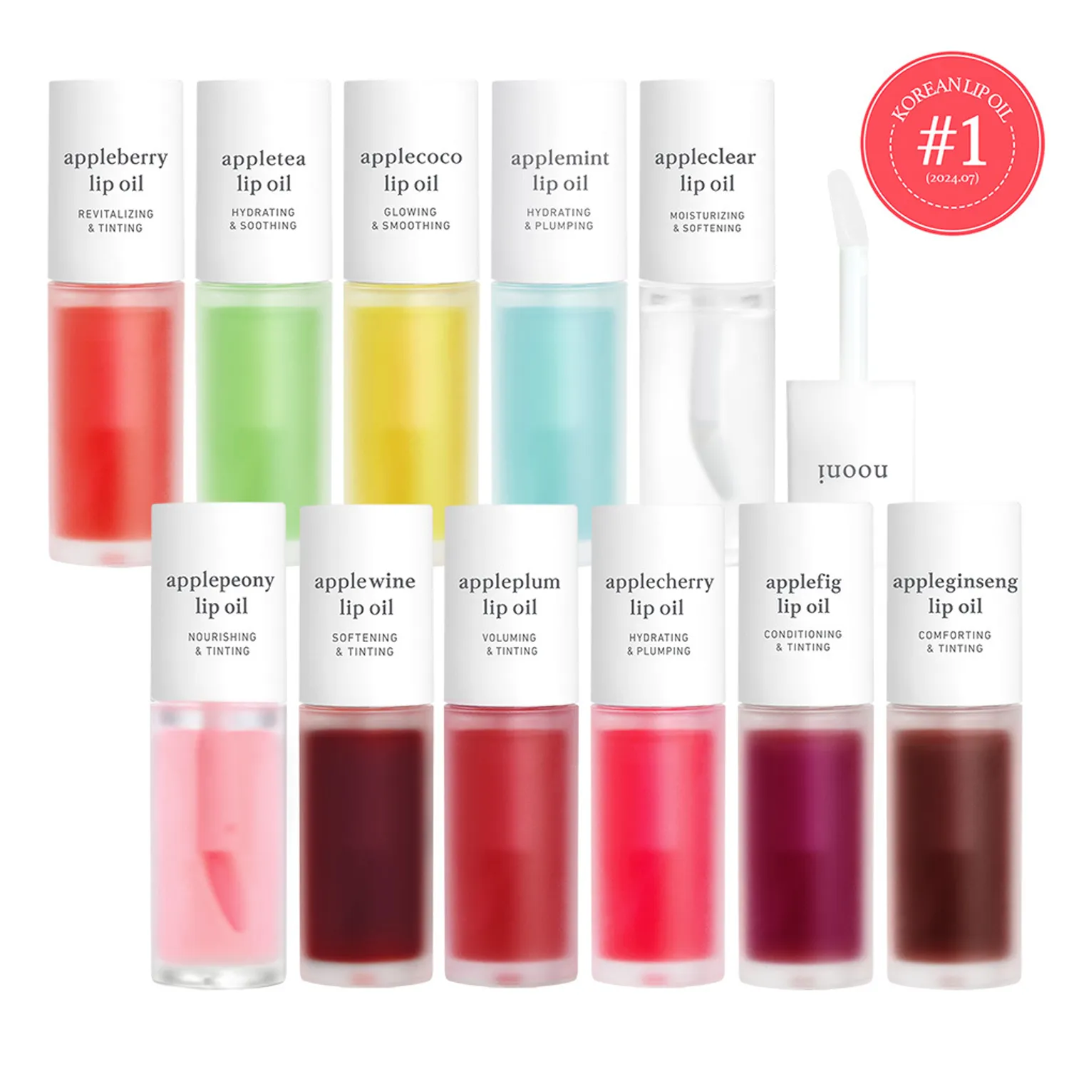 NOONI 蘋果漿果滋潤護唇油【11款色號】