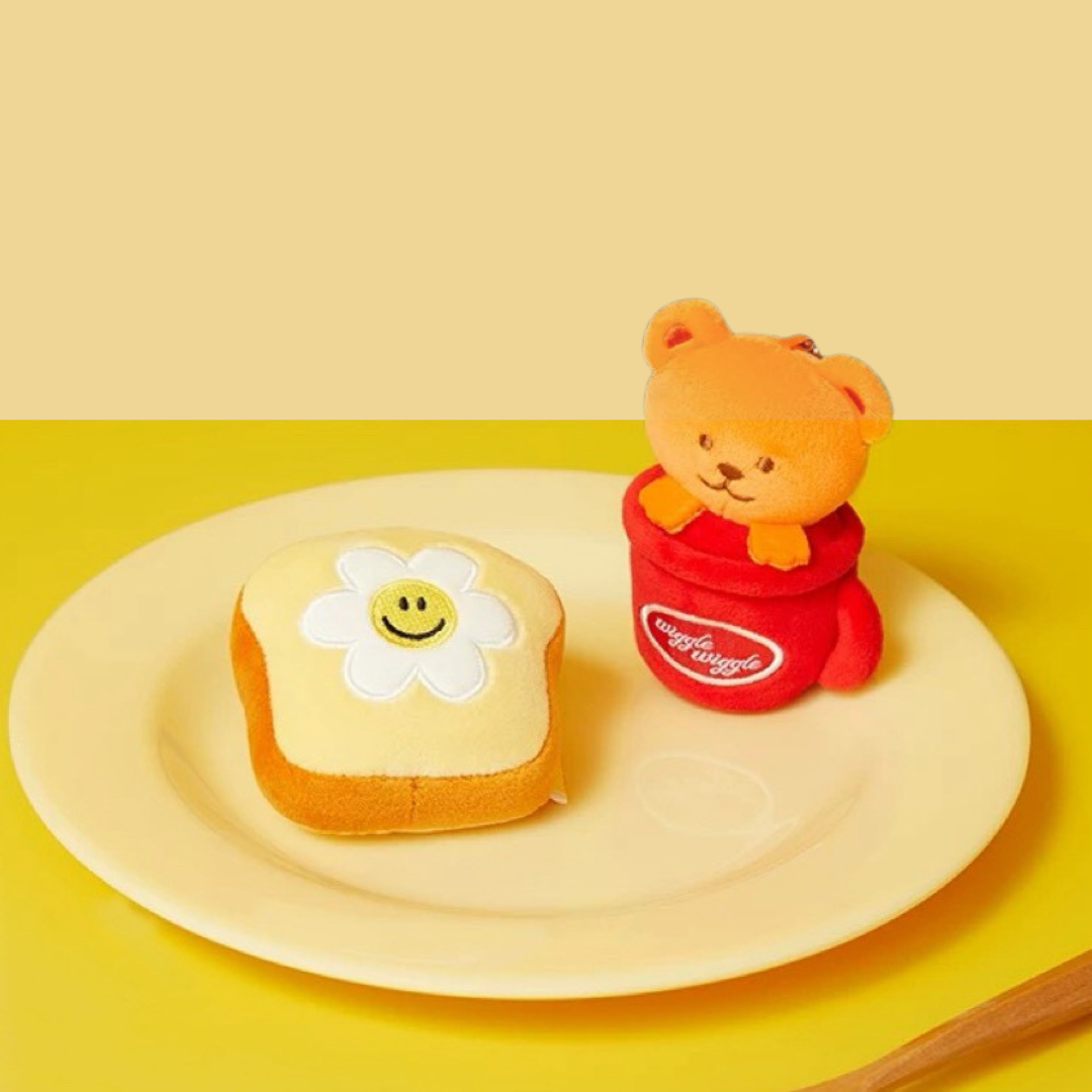 wiggle 系列 下午茶 漢堡披薩 麵包奶茶 吊飾