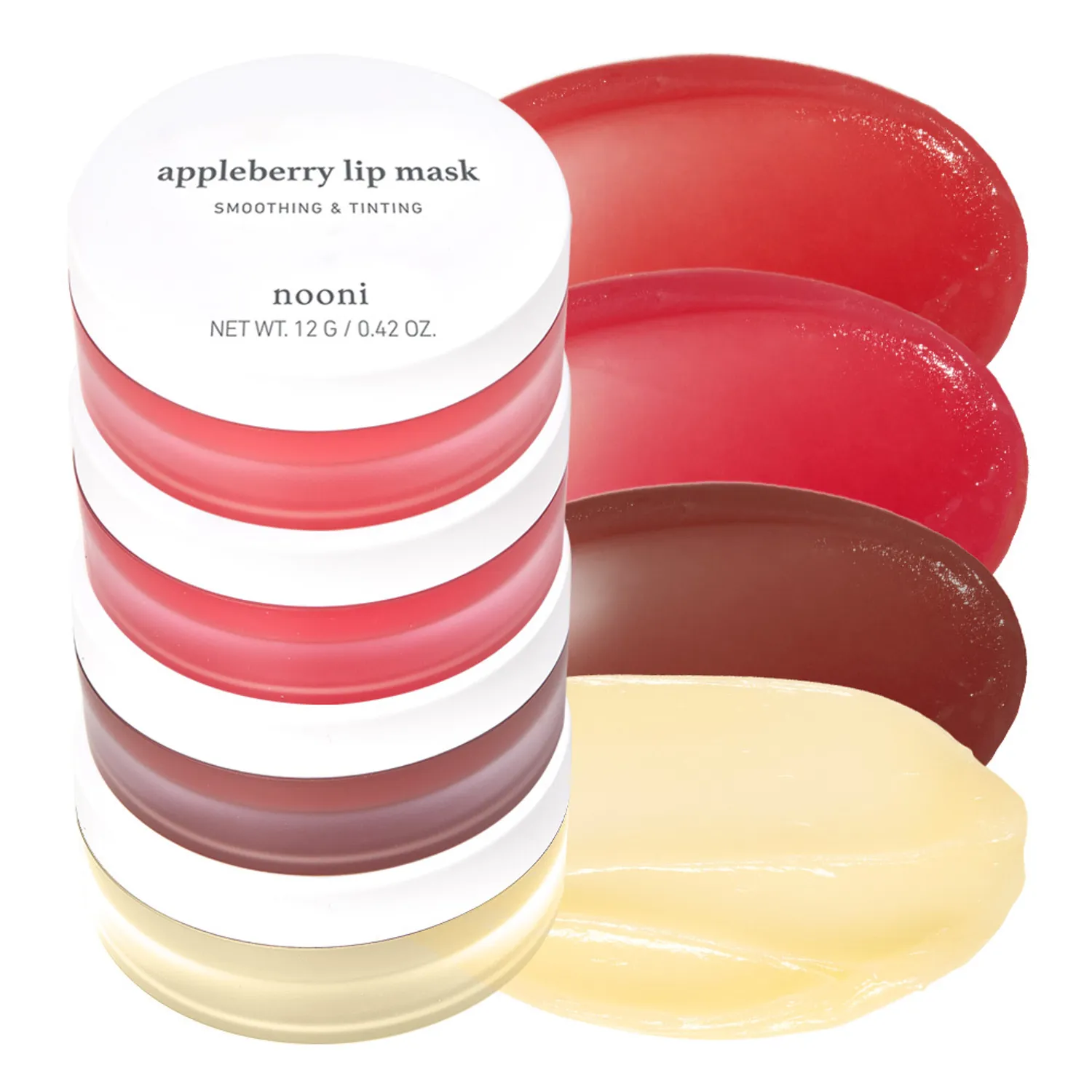 NOONI 蘋果籽油深層護唇膜【4款色號】