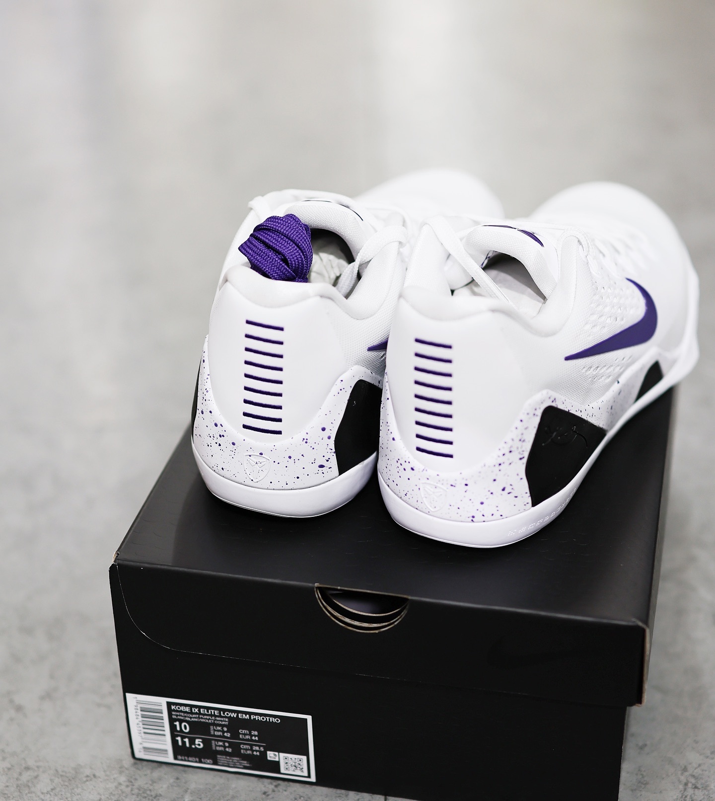 Nike Kobe 9 Elite Low EM Protro White Court Purple  白紫 IH1401-100