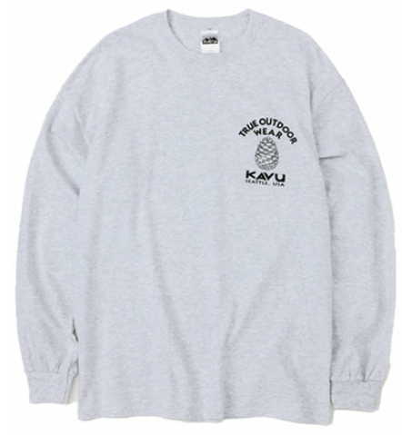 KAVU 日版 Japan Pinecone LS Tee #19823032 ( 023 Ash )