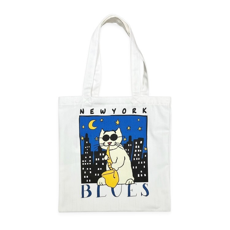 Sounds good - New York Blues Cat Tote Bag - Natural