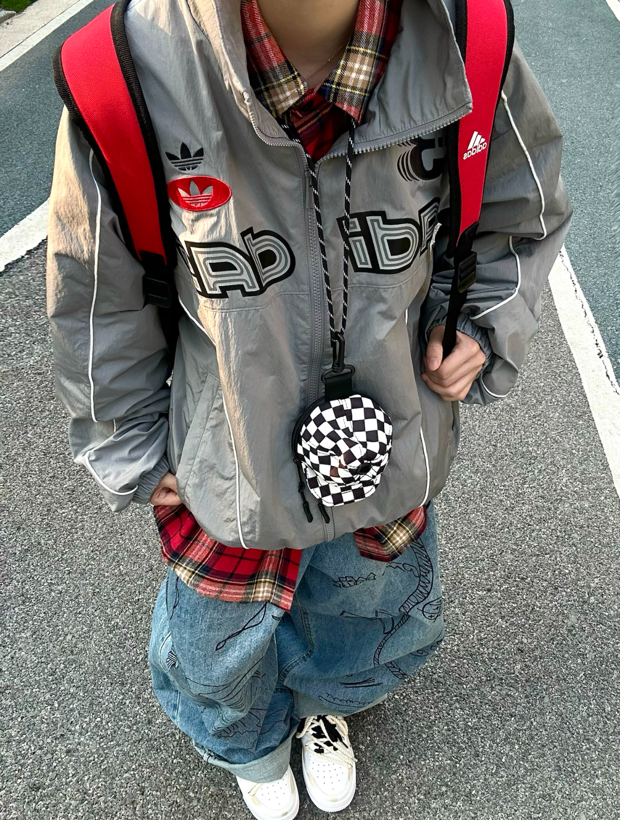 Adidas Originals Racing V-day 賽車風立領外套 灰色 休閒 防風外套 寬鬆 JM8034/預購