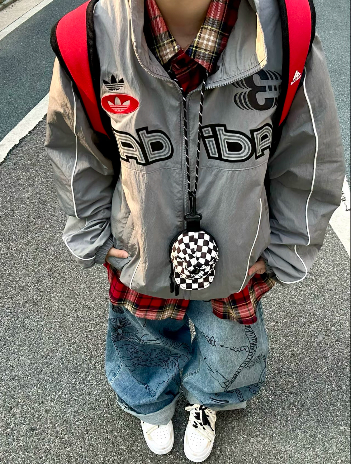 Adidas Originals Racing V-day 賽車風立領外套 灰色 休閒 防風外套 寬鬆 JM8034/預購