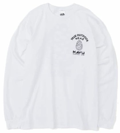 KAVU 日版 Japan Pinecone LS Tee #19823032 ( 010 White )