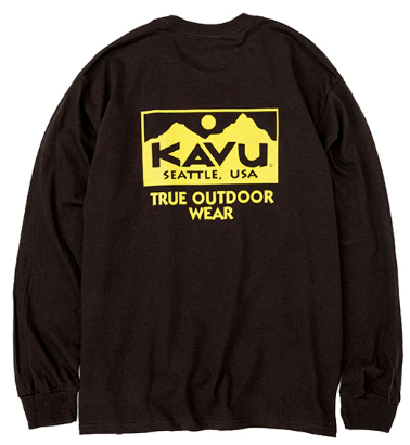 KAVU 日版 True Logo LS Tee #19823029 ( 038 Dark Chocolate )