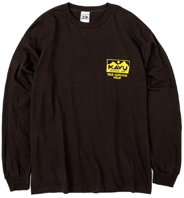 KAVU 日版 True Logo LS Tee #19823029 ( 038 Dark Chocolate )