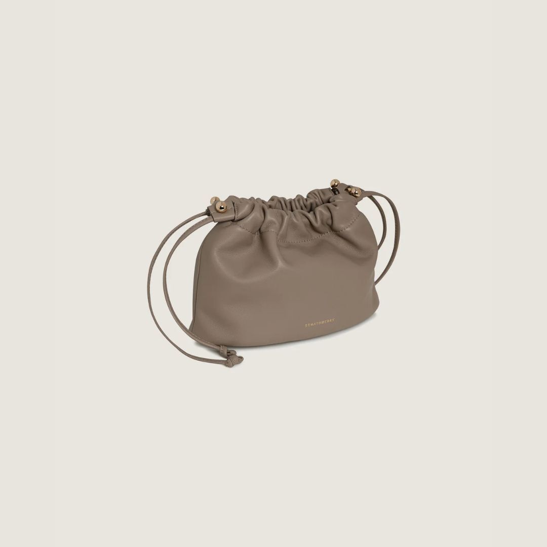 1SA0730-077 STRATHBERRY Charlotte Drawstring Suede - Taupe #20251-157-554-425 (EU)