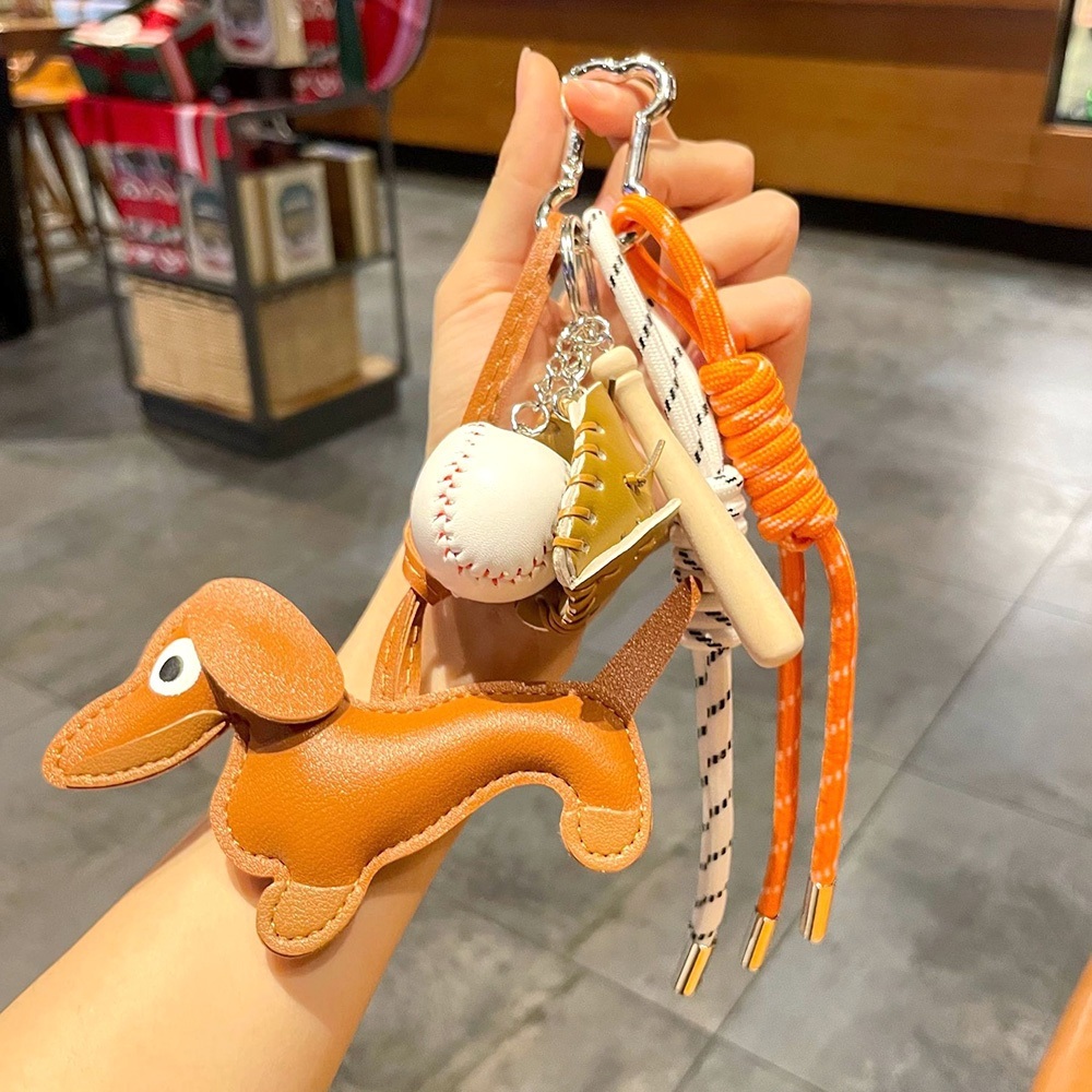 包包掛件 吊飾 編織繩 鑰匙繩 禮盒裝 裝飾包包 鑰匙圈 臘腸狗 掛飾 棒球套組 掛件 鑰匙扣 狗骨頭扣環 187