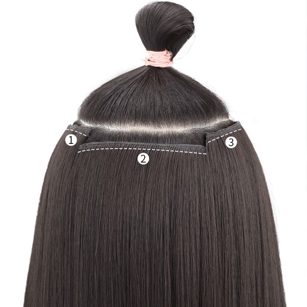 三片式假髮 無痕假髮 長髮假髮 長直髮 假髮 髮片 增髮量 模擬真髮 仿真髮 女生假髮 假髮片 透氣 蓬鬆 自然 159