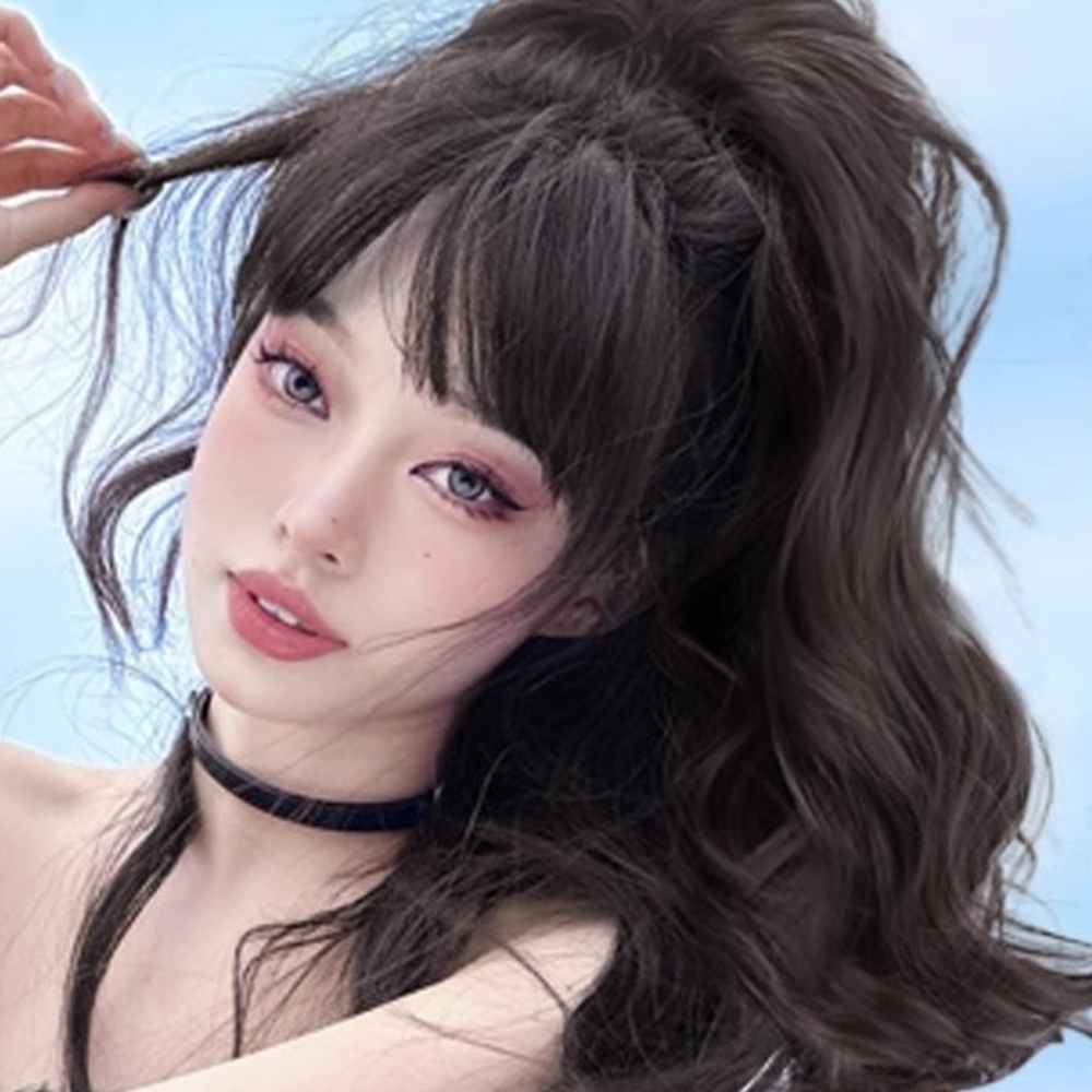 高馬尾假髮 假髮馬尾 造型假髮 假髮 仿真髮 自然 高爐頂 馬尾抓夾 髮片 抓夾假髮 女生假髮 假髮片 捲髮假髮 160