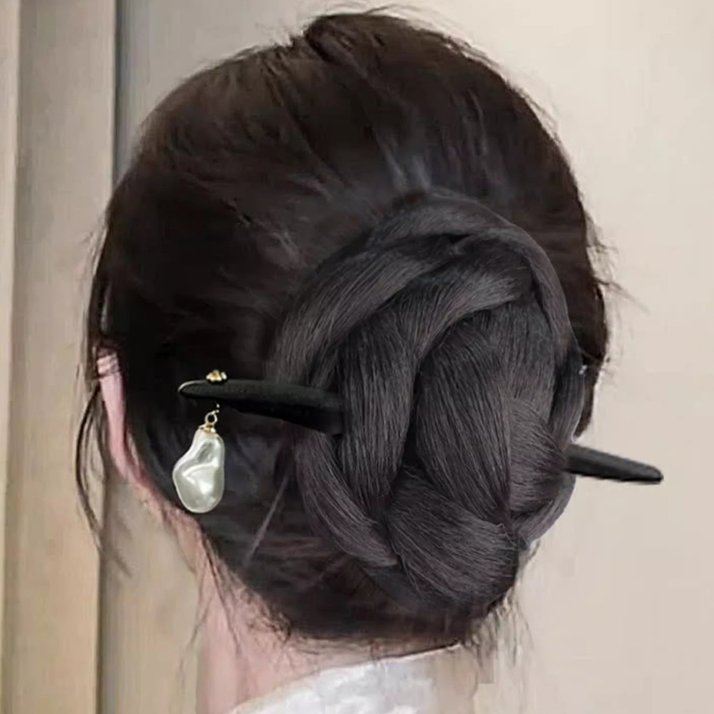 丸子頭假髮 盤髮 丸子頭神器 假髮 丸子頭 仿真髮 自然 透氣 盤髮神器 增髮量 新中式 古風 髮簪假髮 高爐頂 161