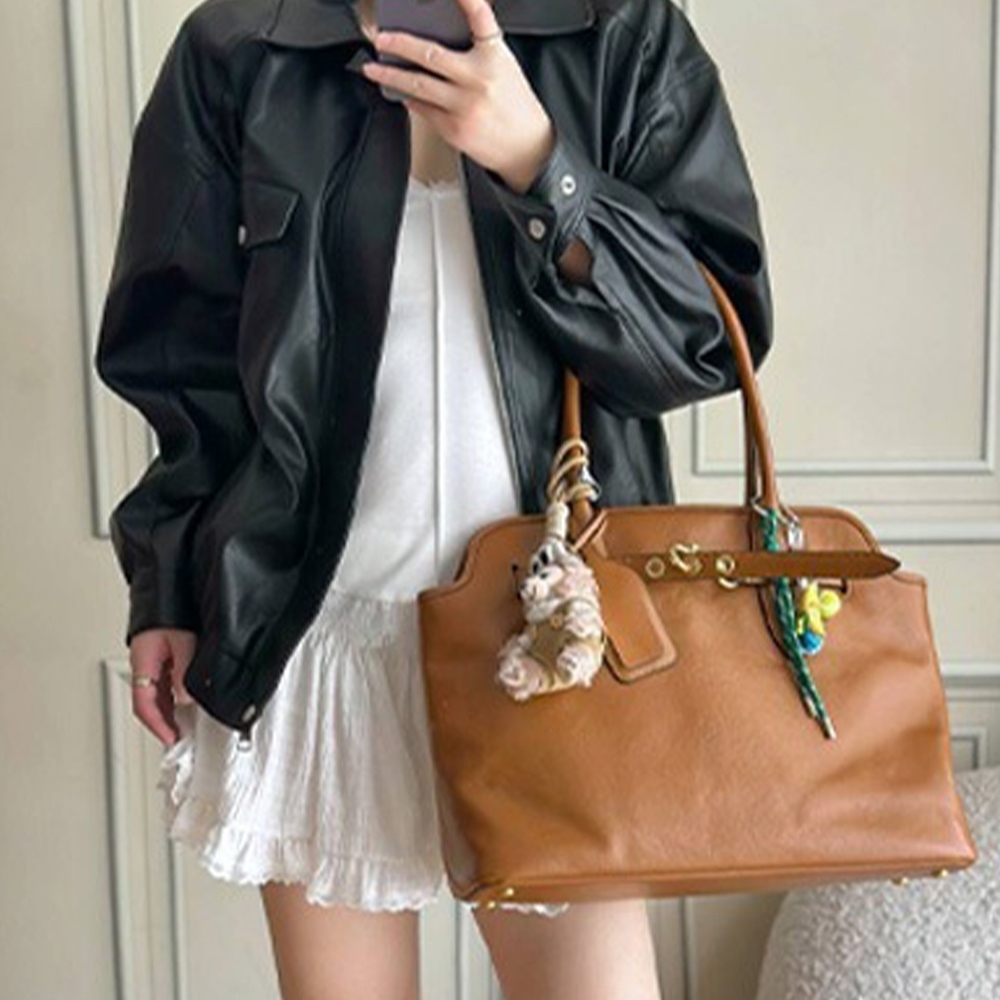 真皮包包 復古托特包 大容量 托特包 腋下包 公事包 通勤包 高級感 牛皮包 手提包 單肩包 百搭包包  265