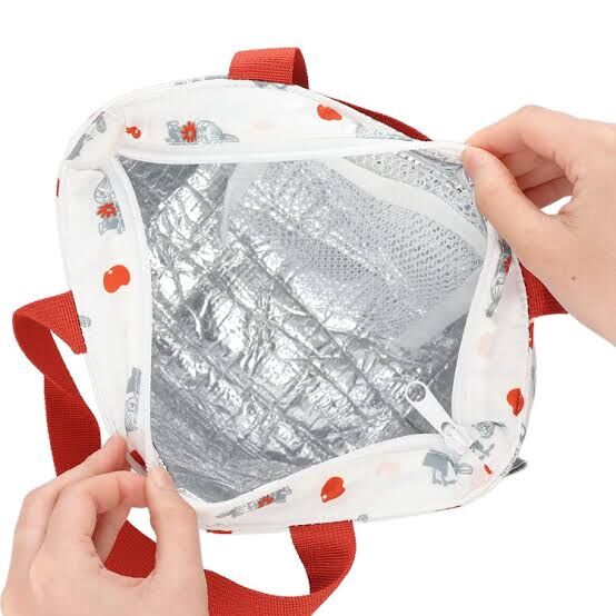 JP 阿美密集式保温保冷手挽袋 紅白 1479 TK250727