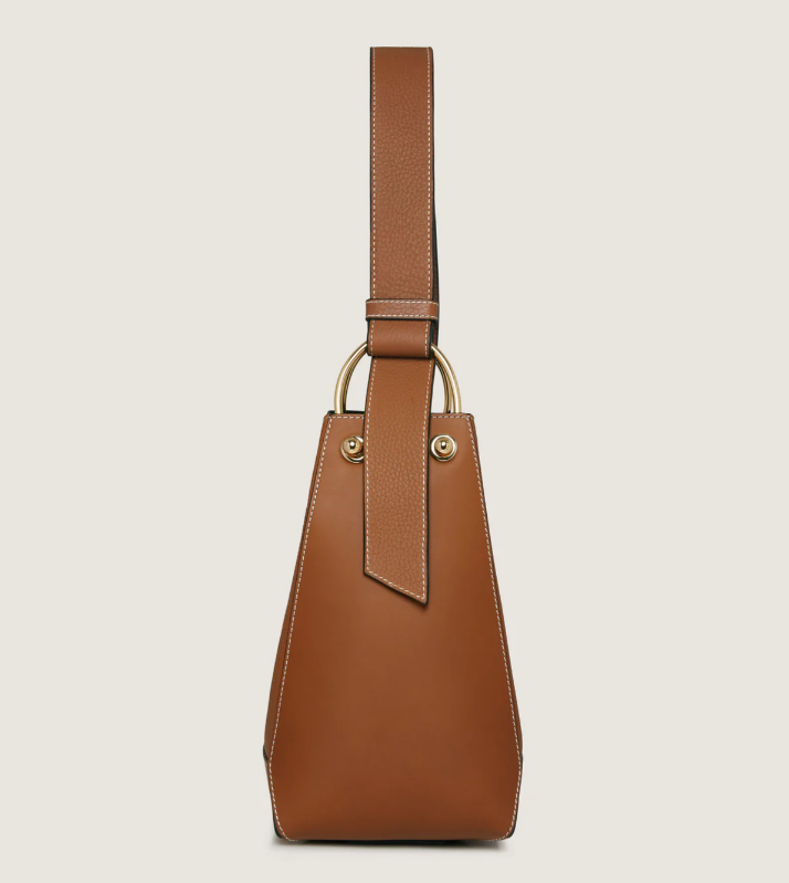 1SA0730-024 STRATHBERRY Lana Midi Bucket Grain Tan Vanilla Stitch #20201-155-650-450 (B-BO-E)