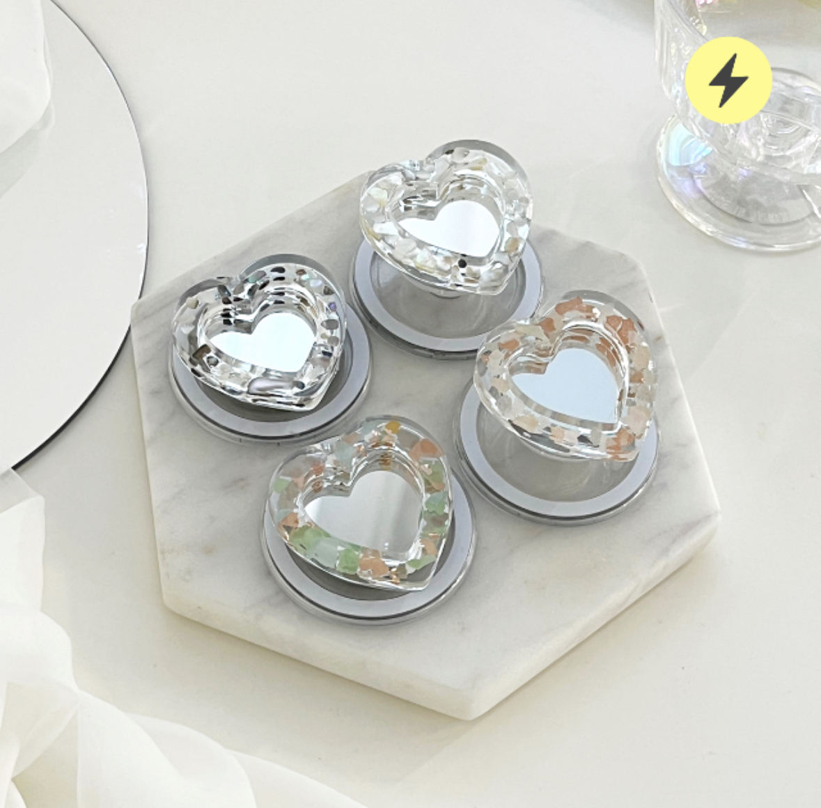 🇰🇷韓國限定愛心貝殼手機支架(磁吸)