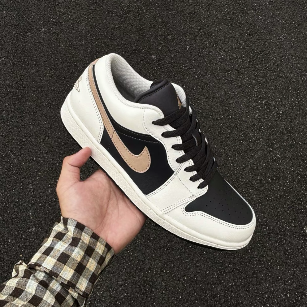 Nike Air Jordan 1 Low Anthracite Hemp Sail 摩卡 黑白卡其 小倒勾 喬丹 低筒