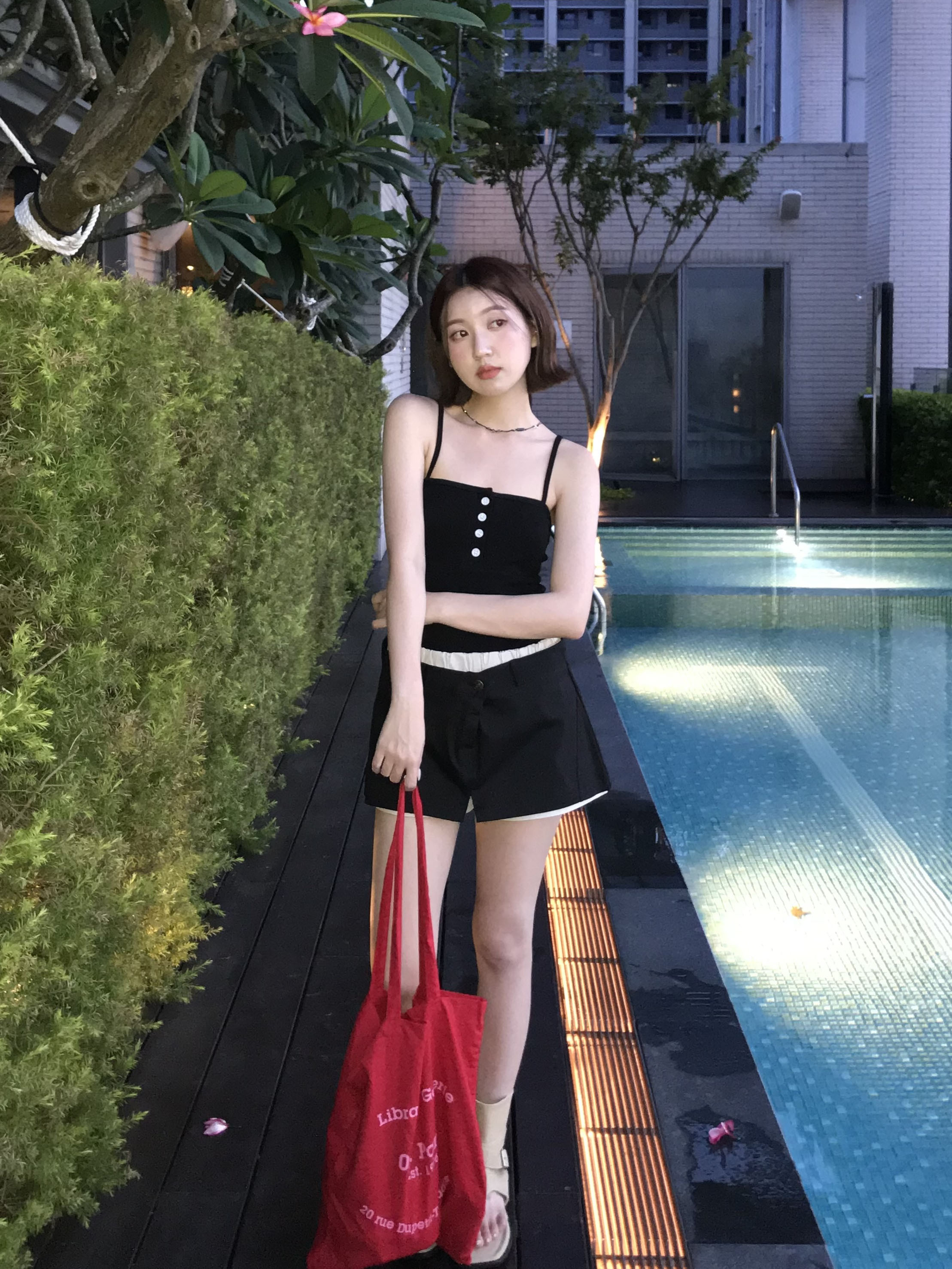 Double-Layer Wrap Pants #短褲