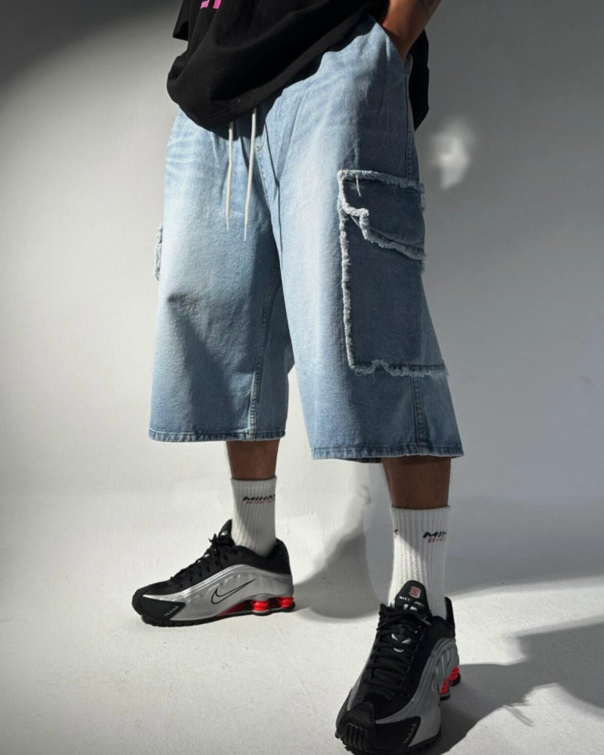 洗水工裝牛仔短褲 WELL DONE-128P