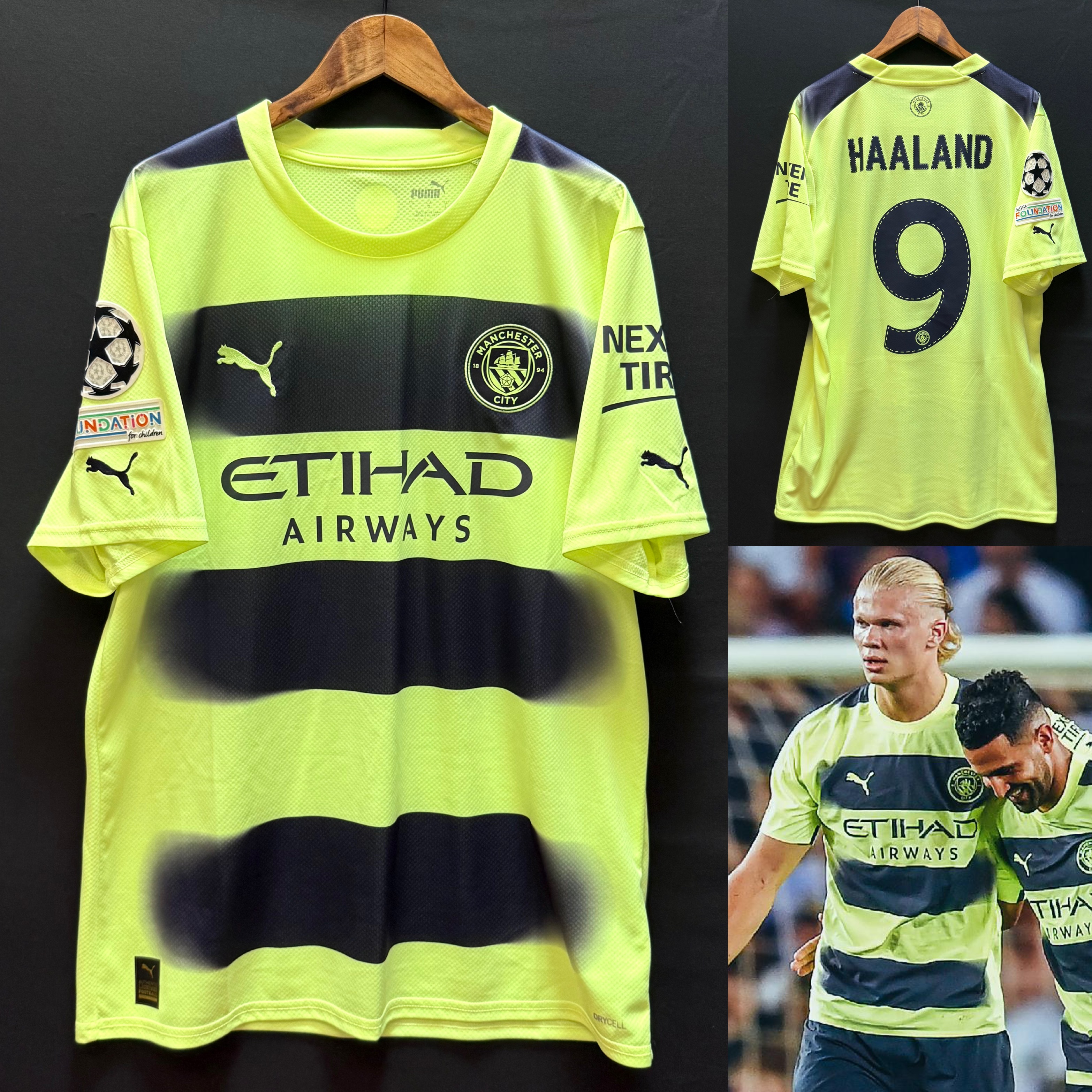 曼城 2022-2023 Puma 二客球衣 #9 HAALAND