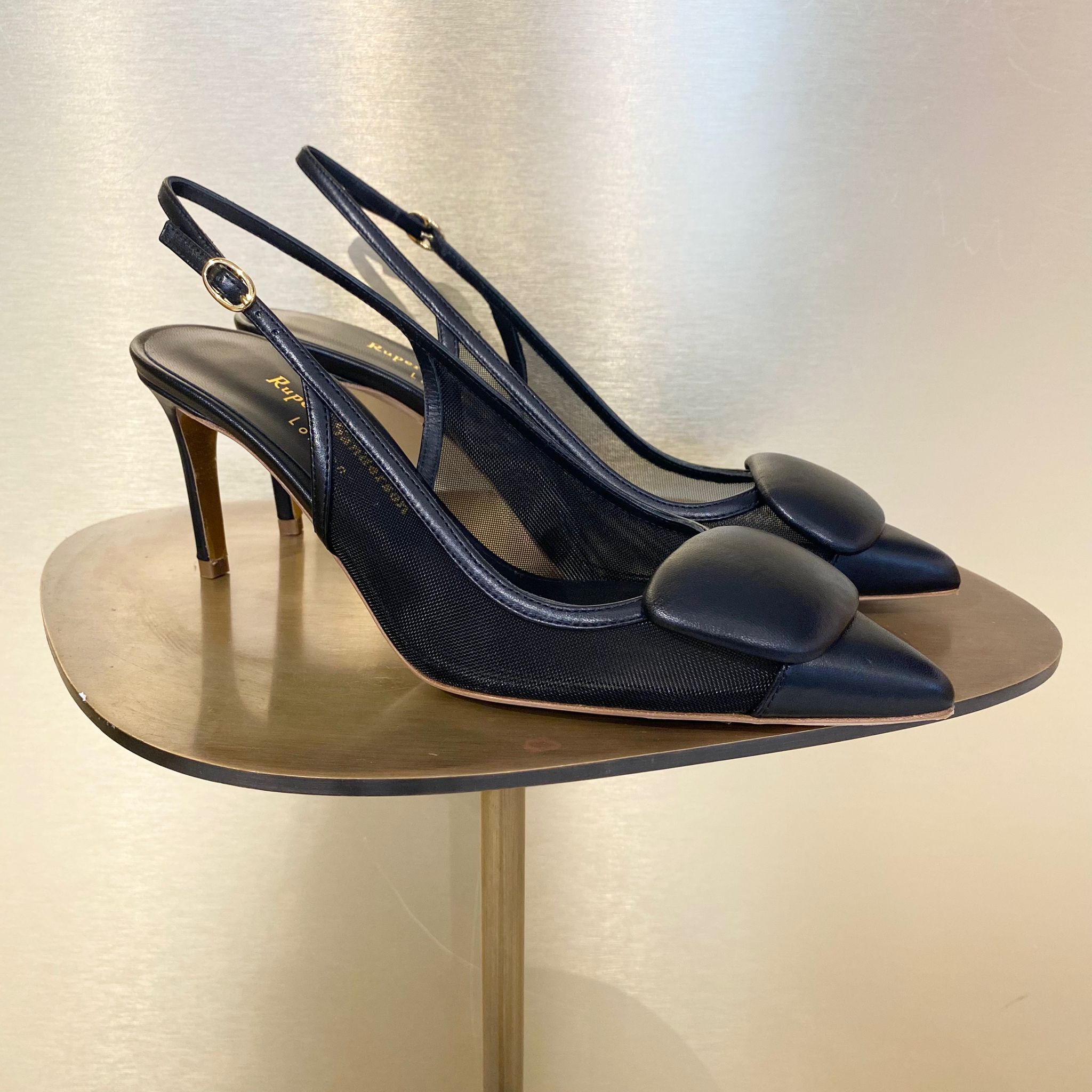 Ruper Sanderson Denia Black Nappa Mesh Sandal