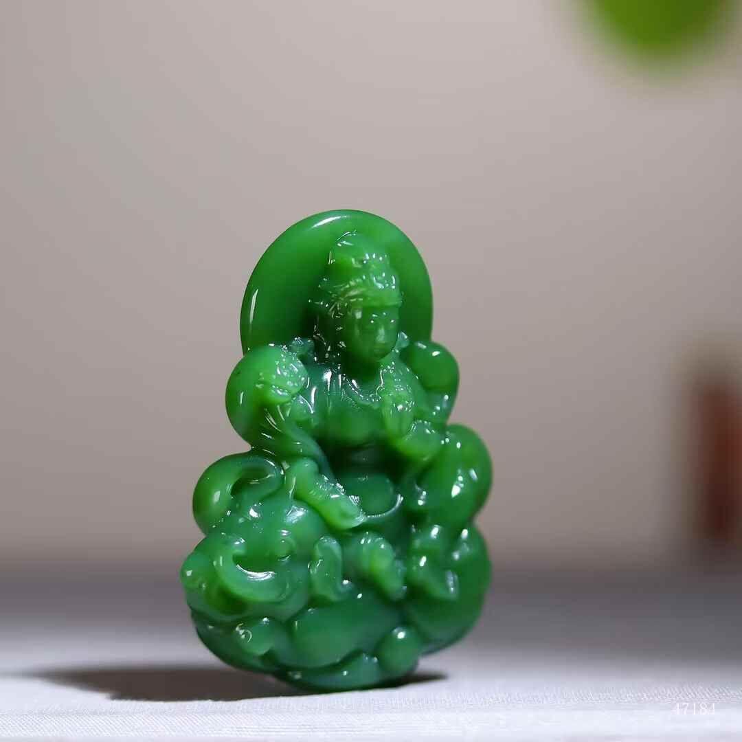 72078 和田玉普賢如意寶相