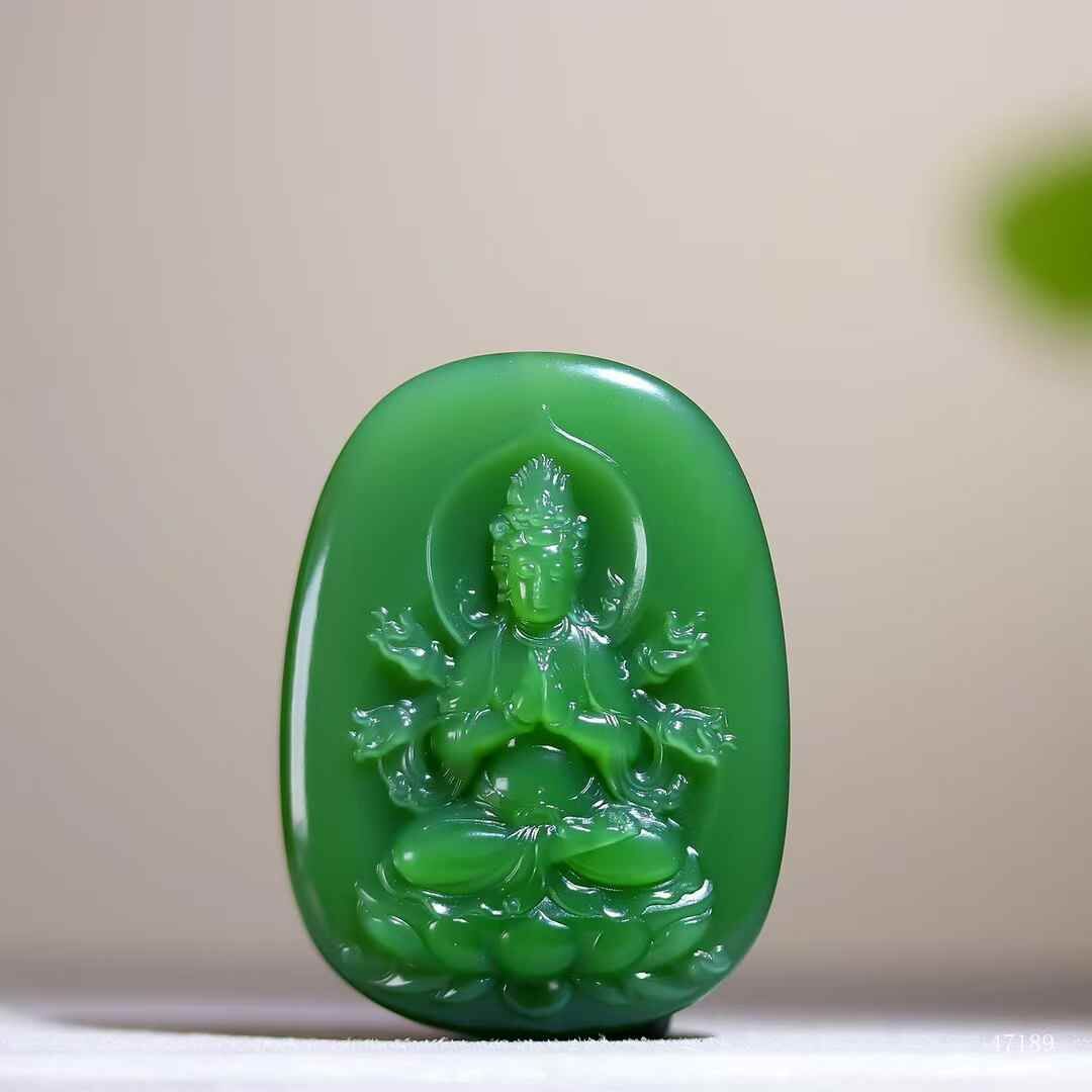 和田玉千手觀音,天然和田玉軟玉