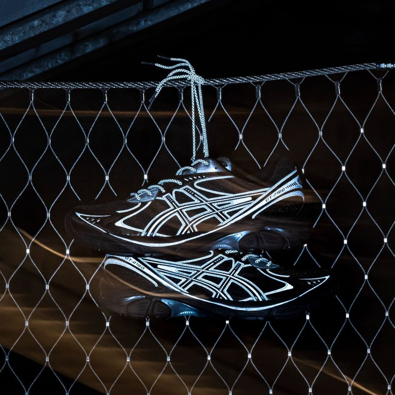 Asics 男女中性款 黑銀色 網布 復古跑鞋 1203A275-001