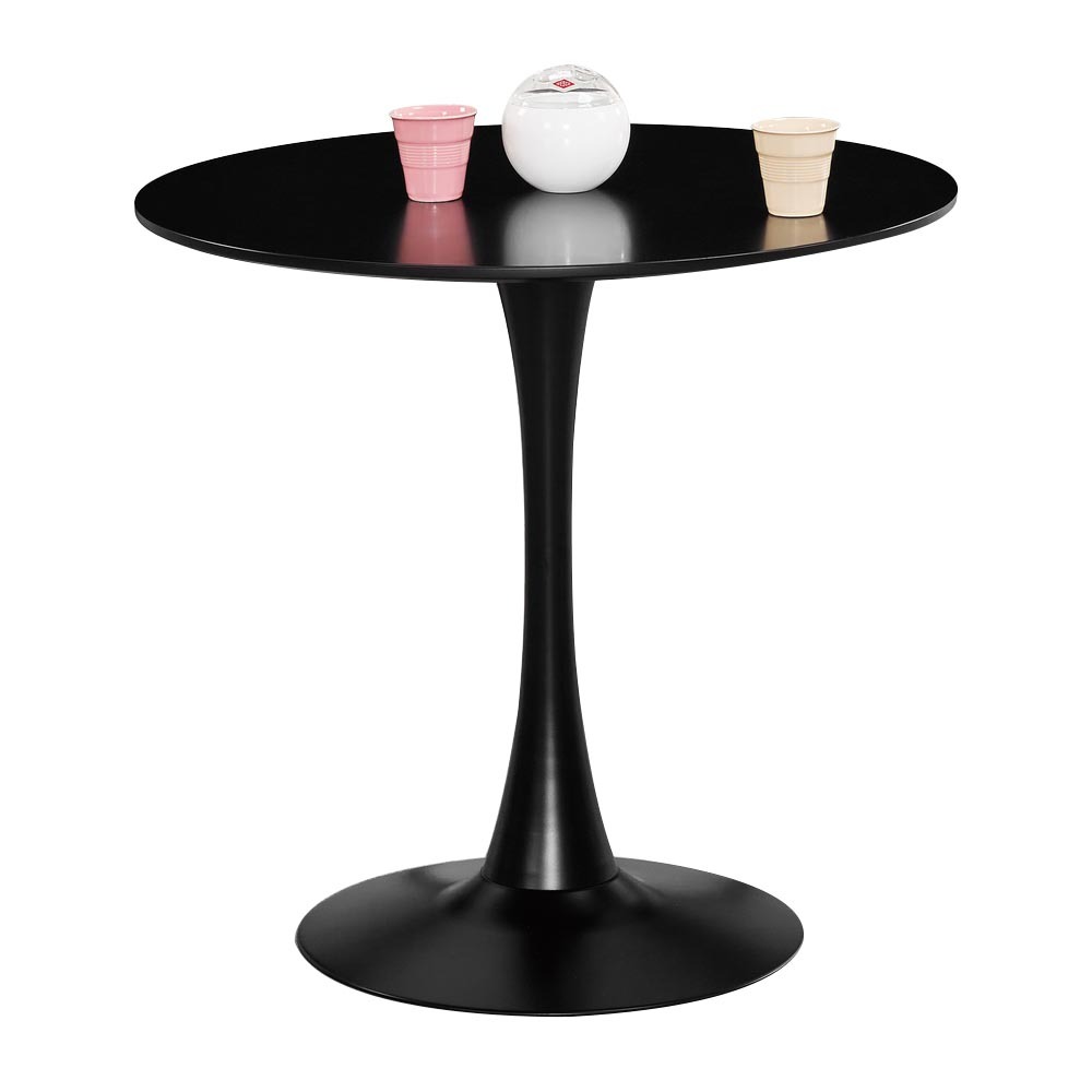 愛莎2.7尺黑色圓型休閒餐桌/洽談桌/小圓桌