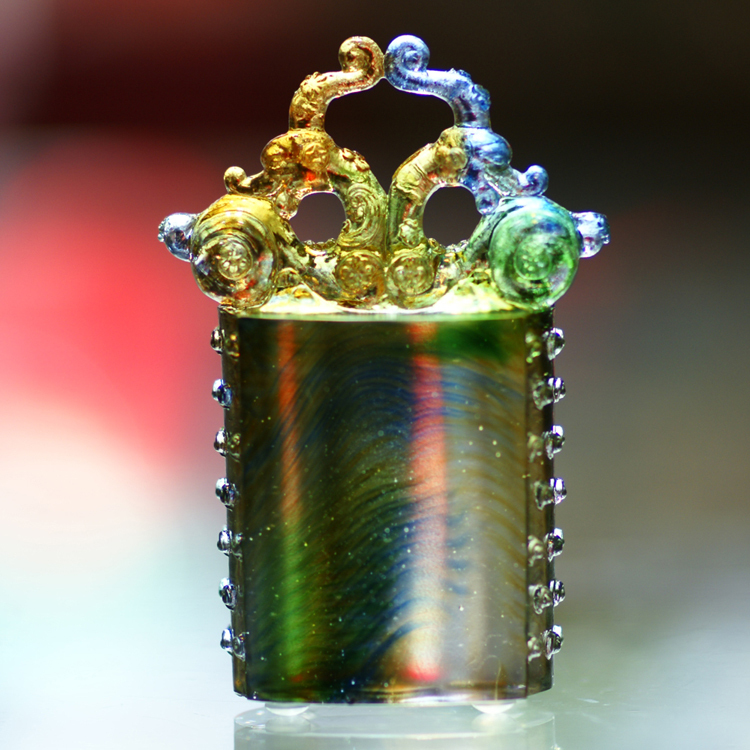 鹿港窯禮品館|居家開運琉璃擺飾  文鎮  雙龍